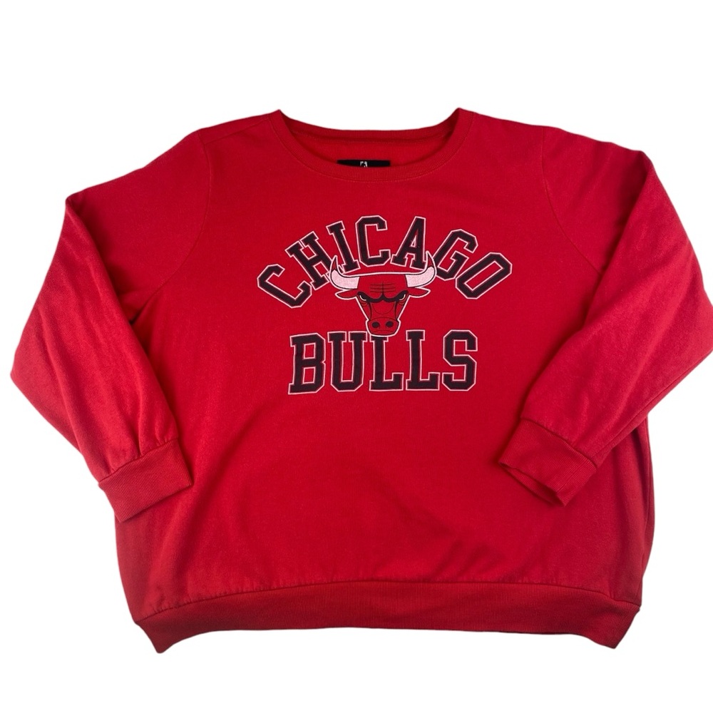 Torrid NBA Chicago Bulls Cozy Fleece Crew Neck Sweatshirt Size 2